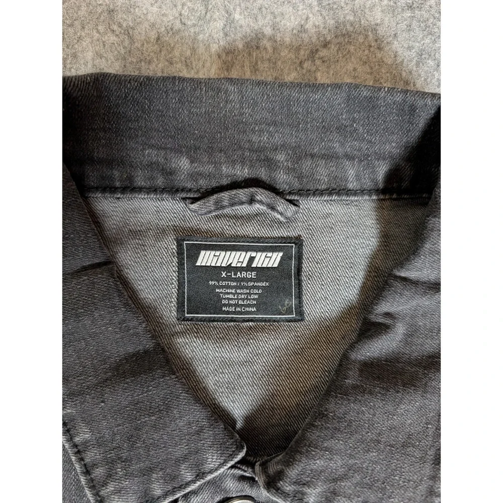 Logan Paul WWE Maverick Clothing Co Men‎ Washed Black Graphic Denim Jacket